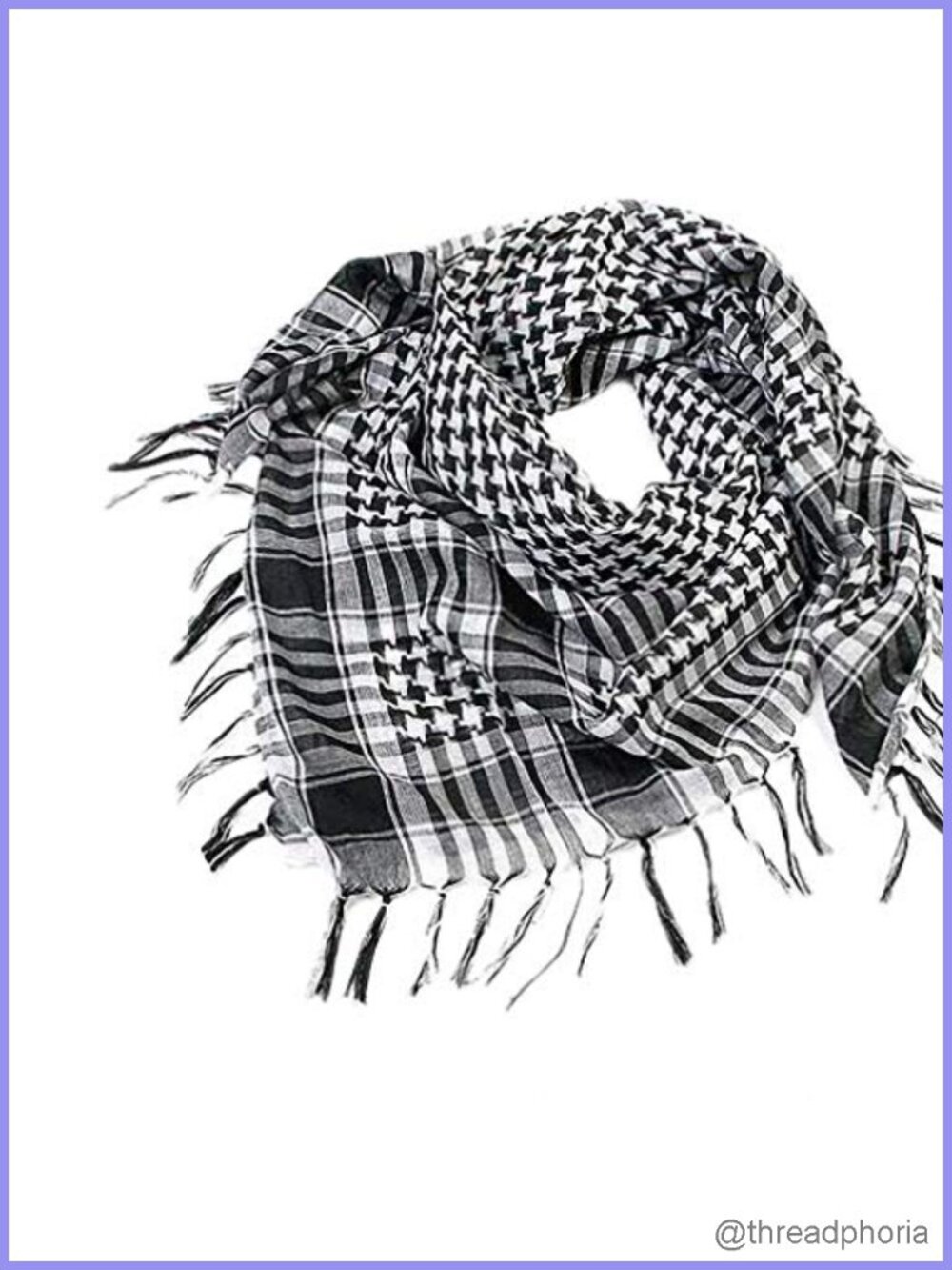 Shemagh Keffiyeh Arab Scarf Houndstooth Shawl Tactical Military Head Neck Wrap